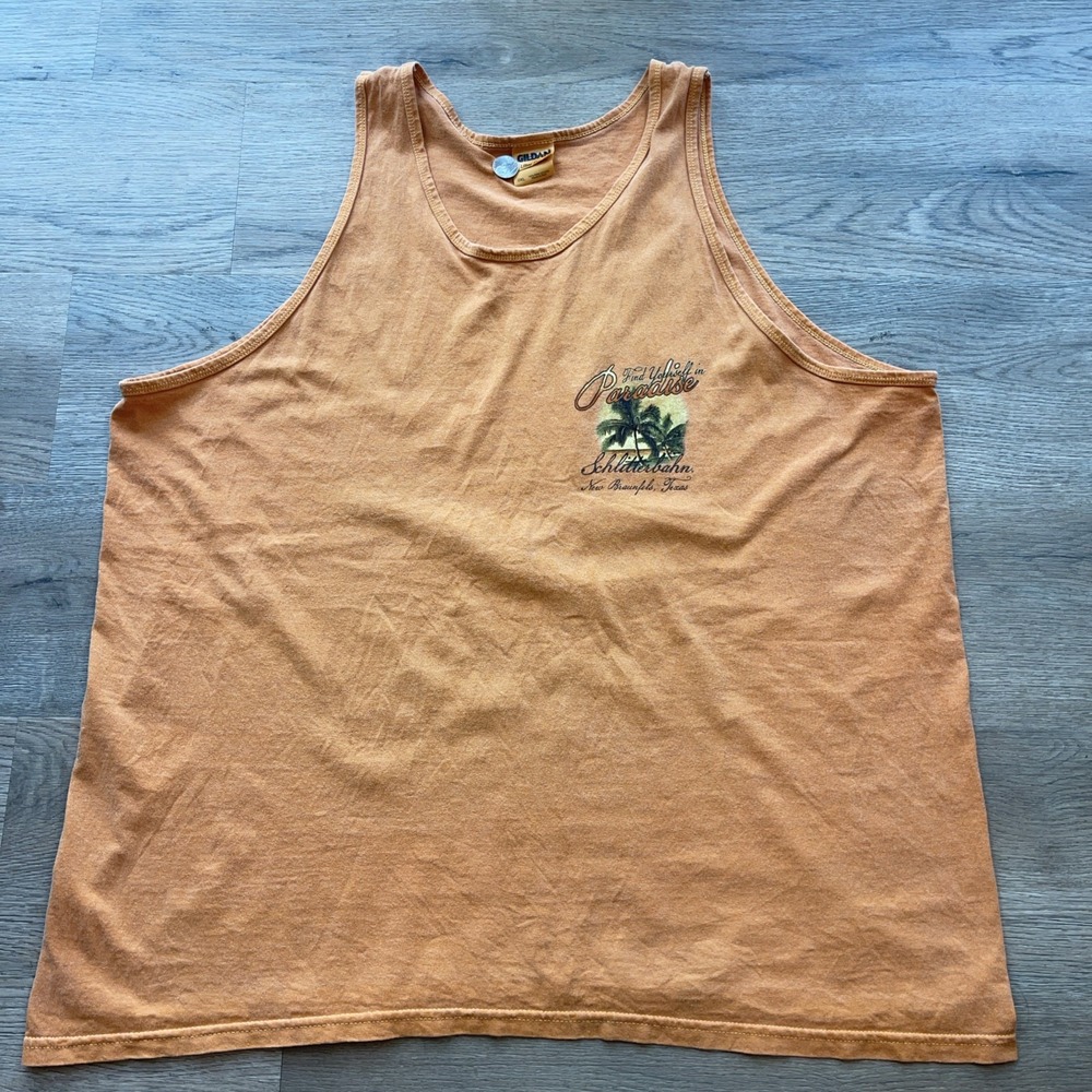 y2k gildan sweatshirt New Braunfelds Texas Tourism Orange Tag Size 2XL